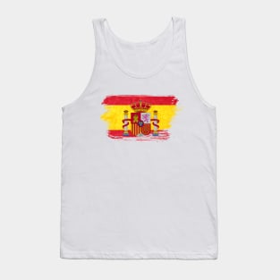 Spain flag - grunge brick stone Tank Top